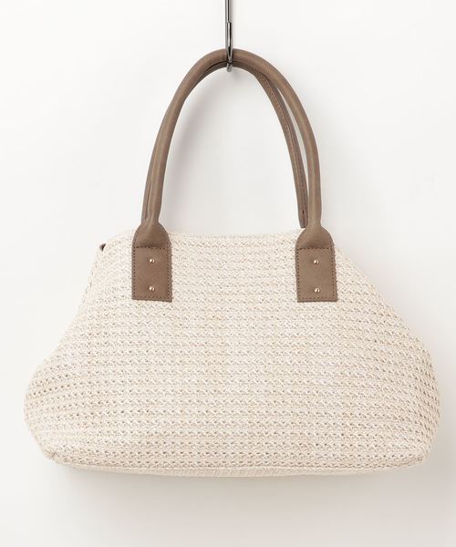 VitaFelice（ヴィータフェリーチェ）の「スクエアカゴバッグ/トートバッグ（かごバッグ・レディース・ブラック/ブラウン/アイボリー/ナチュラル・FREE）」の5枚目の写真