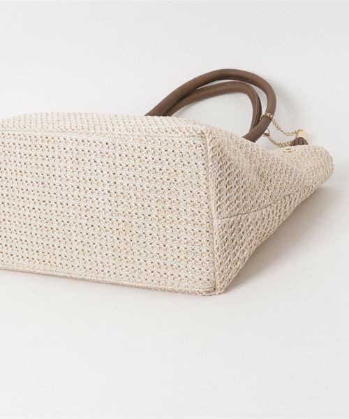 VitaFelice（ヴィータフェリーチェ）の「スクエアカゴバッグ/トートバッグ（かごバッグ・レディース・ブラック/ブラウン/アイボリー/ナチュラル・FREE）」の6枚目の写真