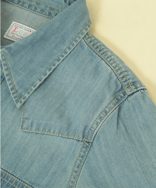 Lee（リー）の「[Lee(リー）] デニムマキシワンピース（ワンピース・レディース・ネイビー/ライトブルー・SMALL/MEDIUM）」の8枚目の写真