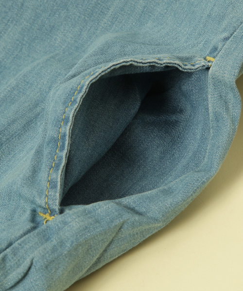 Lee（リー）の「[Lee(リー）] デニムマキシワンピース（ワンピース・レディース・ネイビー/ライトブルー・SMALL/MEDIUM）」の10枚目の写真