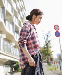 niko and... | コットンリネンマドラスチェックシャツ(シャツ/ブラウス)