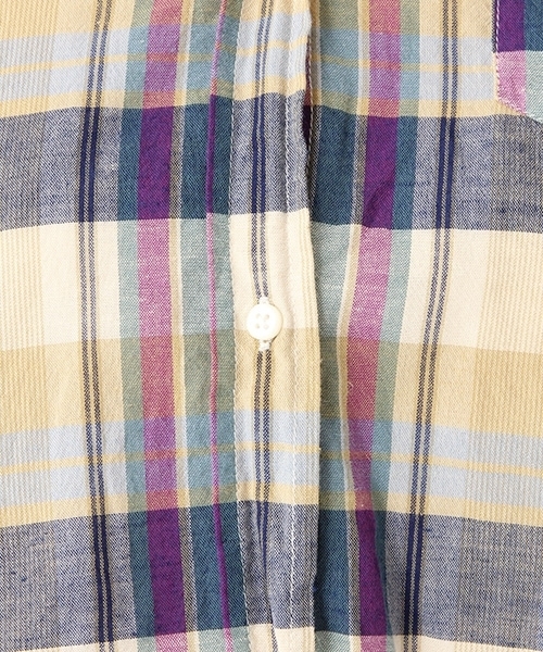niko and...(ニコアンド)の「コットンリネンマドラスチェックシャツ(シャツ/ブラウス・レディース・パープル/ブルー/グリーン/オレンジ・LARGE/MEDIUM)」の19枚目の写真