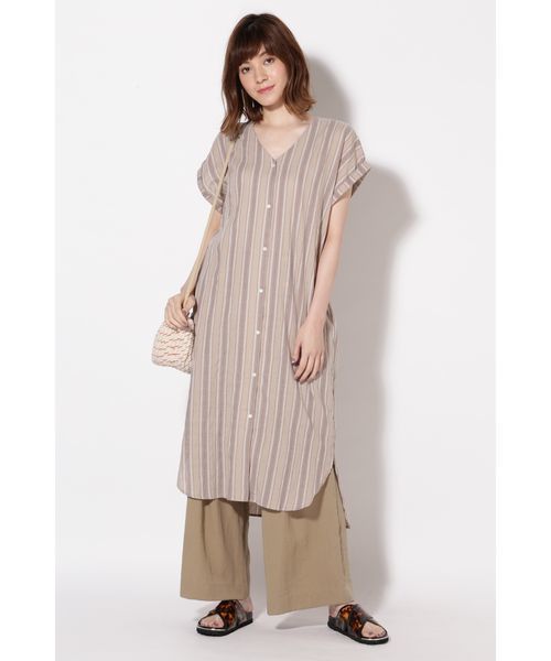 Rose Bud ローズバッド の P P マルチストライプシャツワンピース ワンピース Wear
