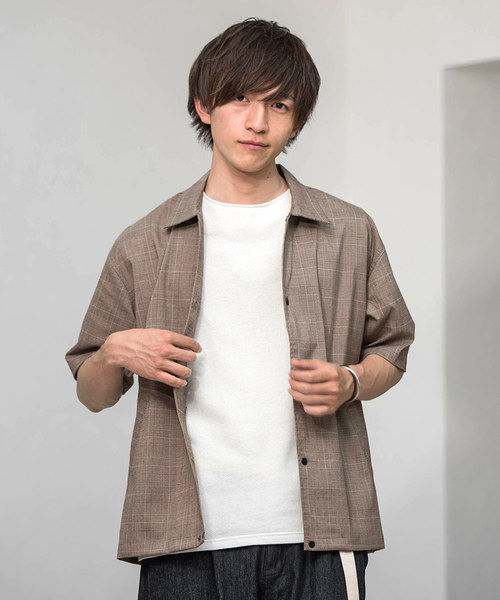 MinoriTY（マイノリティ）の「ショートスリーブコーチジャケット コーチシャツ（シャツ/ブラウス・メンズ・ブラック/ネイビー/グリーン/ワイン/ベージュ/グレー・M/L）」の4枚目の写真