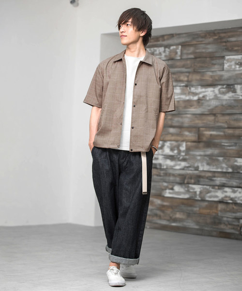 MinoriTY（マイノリティ）の「ショートスリーブコーチジャケット コーチシャツ（シャツ/ブラウス・メンズ・ブラック/ネイビー/グリーン/ワイン/ベージュ/グレー・M/L）」の9枚目の写真