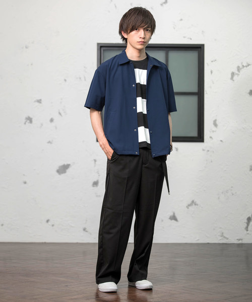 MinoriTY（マイノリティ）の「ショートスリーブコーチジャケット コーチシャツ（シャツ/ブラウス・メンズ・ブラック/ネイビー/グリーン/ワイン/ベージュ/グレー・M/L）」の11枚目の写真