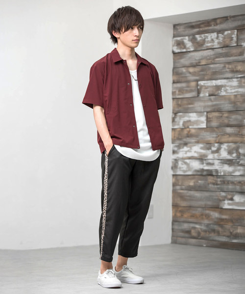 MinoriTY（マイノリティ）の「ショートスリーブコーチジャケット コーチシャツ（シャツ/ブラウス・メンズ・ブラック/ネイビー/グリーン/ワイン/ベージュ/グレー・M/L）」の12枚目の写真