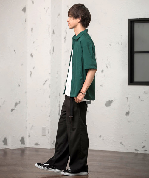 MinoriTY（マイノリティ）の「ショートスリーブコーチジャケット コーチシャツ（シャツ/ブラウス・メンズ・ブラック/ネイビー/グリーン/ワイン/ベージュ/グレー・M/L）」の13枚目の写真