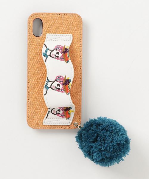 Casselini（キャセリーニ）の「※直営店別注※刺繍HDiphoneXケース（スマホケース/カバー・レディース・ターコイズブルー/ピンク・FREE）」の2枚目の写真