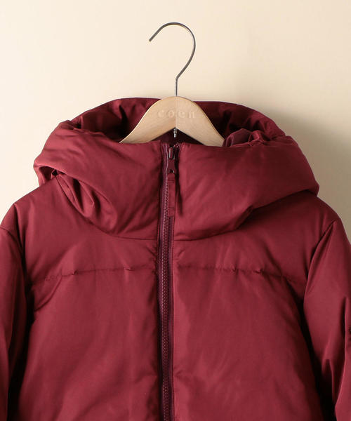 coen（コーエン）の「フーデッドショートダウン（アウター/ダウンジャケット/ダウンコート/ブルゾン）（ダウンジャケット/コート・レディース・ネイビー/ブラック/ワイン・LARGE/MEDIUM）」の20枚目の写真