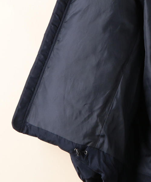 coen（コーエン）の「フーデッドショートダウン（アウター/ダウンジャケット/ダウンコート/ブルゾン）（ダウンジャケット/コート・レディース・ネイビー/ブラック/ワイン・LARGE/MEDIUM）」の6枚目の写真