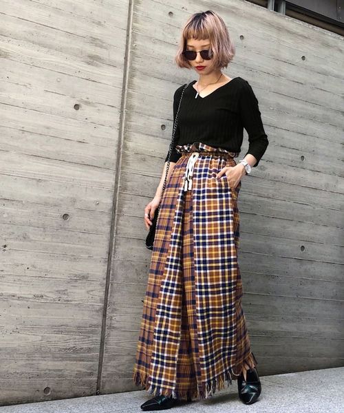 PAGEBOY（ページボーイ）の「パッチワークネルチェックパンツ（その他パンツ・レディース・ブラウン/グリーン・FREE）」の17枚目の写真