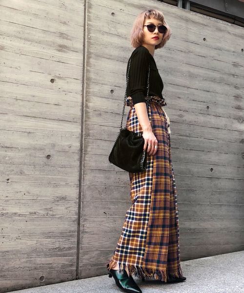 PAGEBOY（ページボーイ）の「パッチワークネルチェックパンツ（その他パンツ・レディース・ブラウン/グリーン・FREE）」の18枚目の写真