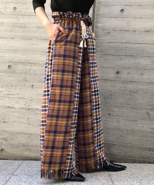 PAGEBOY（ページボーイ）の「パッチワークネルチェックパンツ（その他パンツ・レディース・ブラウン/グリーン・FREE）」の19枚目の写真