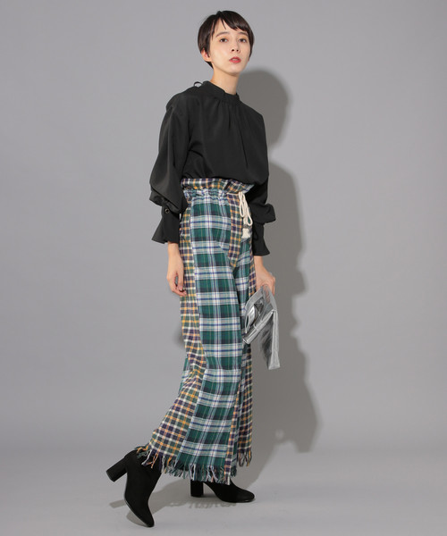 PAGEBOY（ページボーイ）の「パッチワークネルチェックパンツ（その他パンツ・レディース・ブラウン/グリーン・FREE）」の21枚目の写真