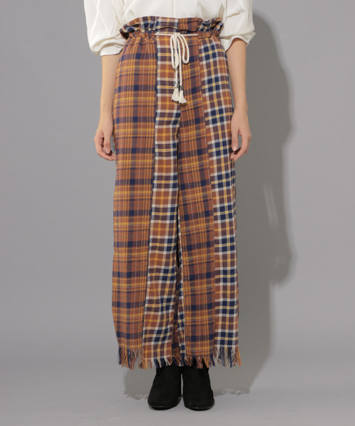 PAGEBOY（ページボーイ）の「パッチワークネルチェックパンツ（その他パンツ・レディース・ブラウン/グリーン・FREE）」の22枚目の写真