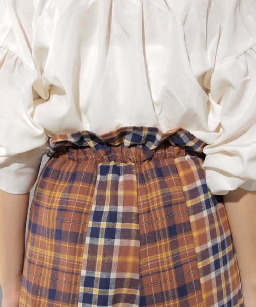 PAGEBOY（ページボーイ）の「パッチワークネルチェックパンツ（その他パンツ・レディース・ブラウン/グリーン・FREE）」の13枚目の写真