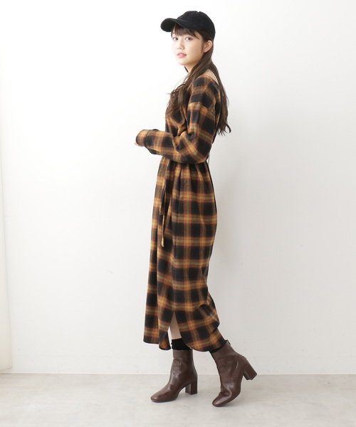 N.（N. Natural Beauty Basic）（エヌエヌナチュラルビューティーベーシック）の「◆オンブレーチェックワンピース（ワンピース・レディース・ブラック系その他/ベージュ系その他・MEDIUM）」の6枚目の写真