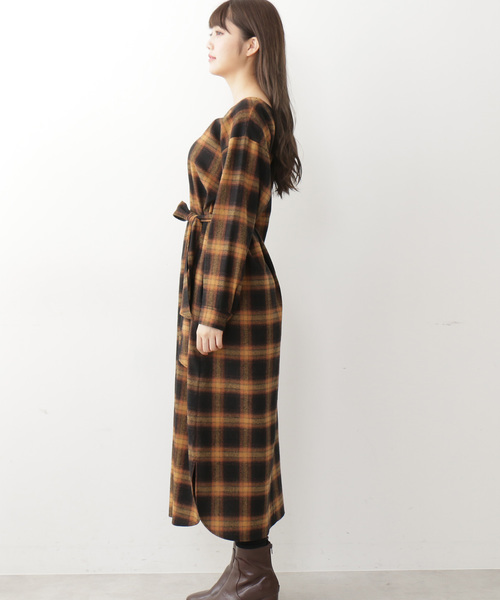 N.（N. Natural Beauty Basic）（エヌエヌナチュラルビューティーベーシック）の「◆オンブレーチェックワンピース（ワンピース・レディース・ブラック系その他/ベージュ系その他・MEDIUM）」の9枚目の写真