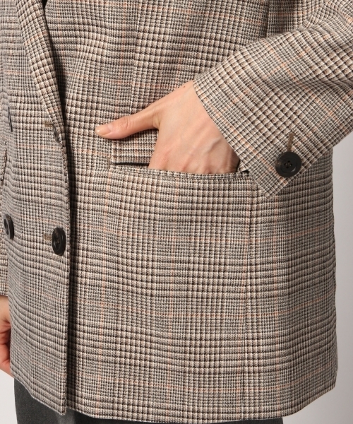 GLOBAL WORK（グローバルワーク）の「グレンチェックダブルジャケット/803402（テーラードジャケット・レディース・ブラウン・MEDIUM/LARGE）」の11枚目の写真