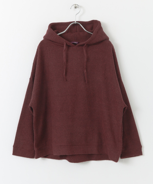 ITEMS URBANRESEARCH（アイテムズ アーバンリサーチ）の「ワッフルパーカー（パーカー・レディース・ネイビー/グレー/グリーン/ボルドー・FREE）」の4枚目の写真
