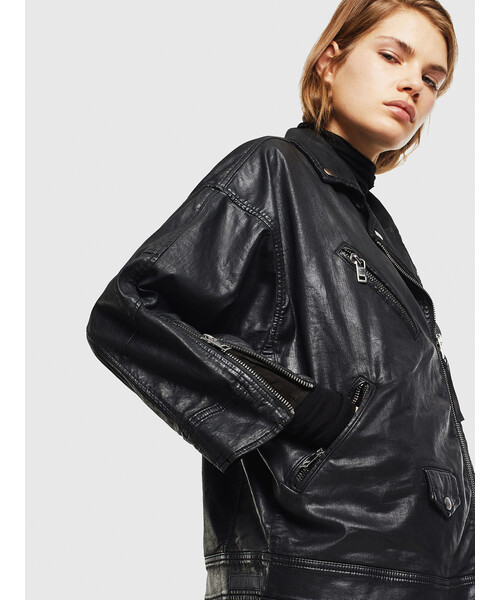 デニムライダースブルゾン ジャケット ジョグジーンズ ライダースジャケット Diesel ディーゼル のファッション ジャケット レディース