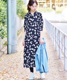 IENA（イエナ）の「シャツカラーフラワードレス◇（ワンピース）」 - WEAR