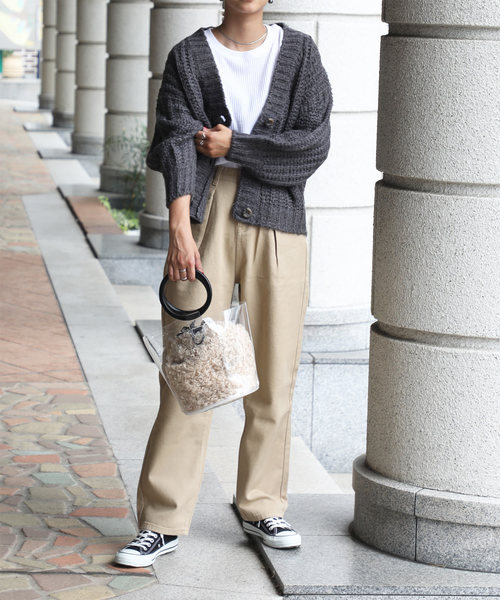 classicalelf(クラシカルエルフ)の「ガーター編みショート丈カーディガン(カーディガン/ボレロ・レディース・ブラック/ベージュ/アイボリー/ラベンダー/チャコールグレー/モカ/ライトベージュ・LARGE/MEDIUM/X-LARGE)」の11枚目の写真