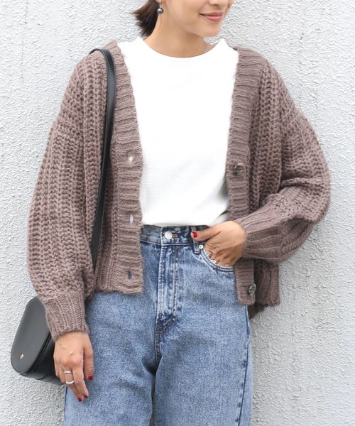 classicalelf(クラシカルエルフ)の「ガーター編みショート丈カーディガン(カーディガン/ボレロ・レディース・ブラック/ベージュ/アイボリー/ラベンダー/チャコールグレー/モカ/ライトベージュ・LARGE/MEDIUM/X-LARGE)」の16枚目の写真