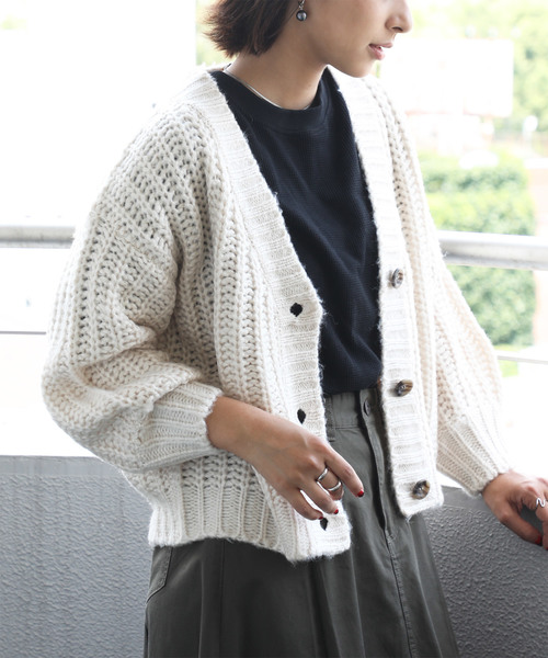 classicalelf(クラシカルエルフ)の「ガーター編みショート丈カーディガン(カーディガン/ボレロ・レディース・ブラック/ベージュ/アイボリー/ラベンダー/チャコールグレー/モカ/ライトベージュ・LARGE/MEDIUM/X-LARGE)」の21枚目の写真