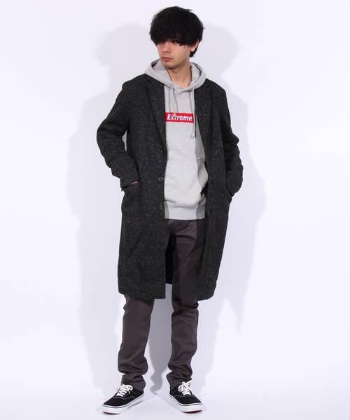 8(eight)(エイト)の「チェスターコート ニット フリース(チェスターコート・メンズ・チェック/ブラック/グレー・LARGE/X-LARGE/MEDIUM)」の5枚目の写真