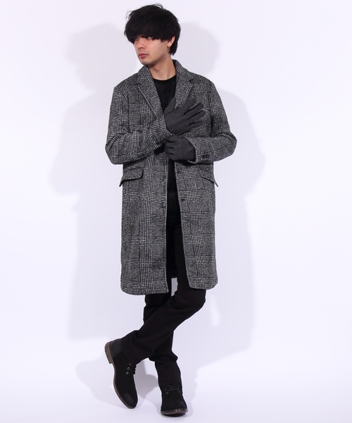 8(eight)(エイト)の「チェスターコート ニット フリース(チェスターコート・メンズ・チェック/ブラック/グレー・LARGE/X-LARGE/MEDIUM)」の8枚目の写真