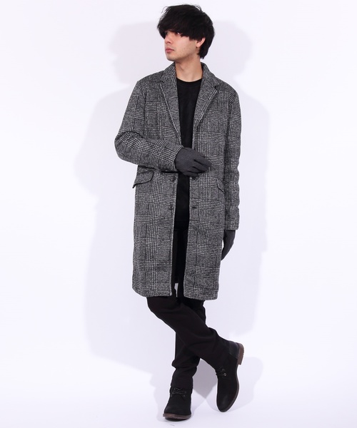 8(eight)(エイト)の「チェスターコート ニット フリース(チェスターコート・メンズ・チェック/ブラック/グレー・LARGE/X-LARGE/MEDIUM)」の9枚目の写真