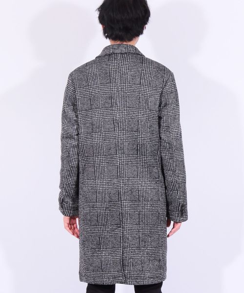 8(eight)(エイト)の「チェスターコート ニット フリース(チェスターコート・メンズ・チェック/ブラック/グレー・LARGE/X-LARGE/MEDIUM)」の11枚目の写真