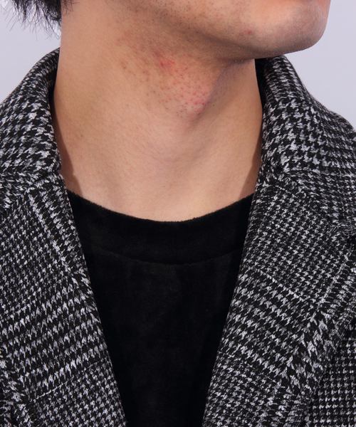 8(eight)(エイト)の「チェスターコート ニット フリース(チェスターコート・メンズ・チェック/ブラック/グレー・LARGE/X-LARGE/MEDIUM)」の12枚目の写真