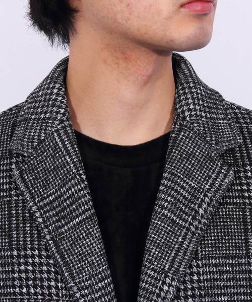 8(eight)(エイト)の「チェスターコート ニット フリース(チェスターコート・メンズ・チェック/ブラック/グレー・LARGE/X-LARGE/MEDIUM)」の13枚目の写真
