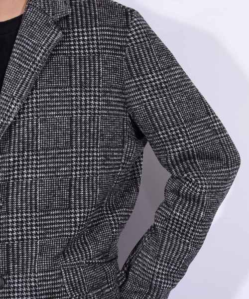 8(eight)(エイト)の「チェスターコート ニット フリース(チェスターコート・メンズ・チェック/ブラック/グレー・LARGE/X-LARGE/MEDIUM)」の14枚目の写真