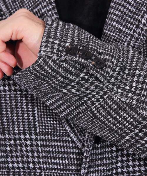 8(eight)(エイト)の「チェスターコート ニット フリース(チェスターコート・メンズ・チェック/ブラック/グレー・LARGE/X-LARGE/MEDIUM)」の16枚目の写真