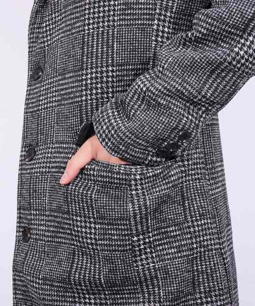 8(eight)(エイト)の「チェスターコート ニット フリース(チェスターコート・メンズ・チェック/ブラック/グレー・LARGE/X-LARGE/MEDIUM)」の17枚目の写真