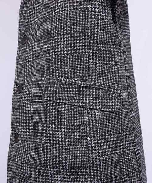 8(eight)(エイト)の「チェスターコート ニット フリース(チェスターコート・メンズ・チェック/ブラック/グレー・LARGE/X-LARGE/MEDIUM)」の18枚目の写真