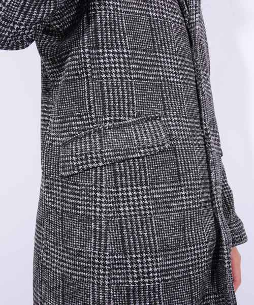 8(eight)(エイト)の「チェスターコート ニット フリース(チェスターコート・メンズ・チェック/ブラック/グレー・LARGE/X-LARGE/MEDIUM)」の19枚目の写真