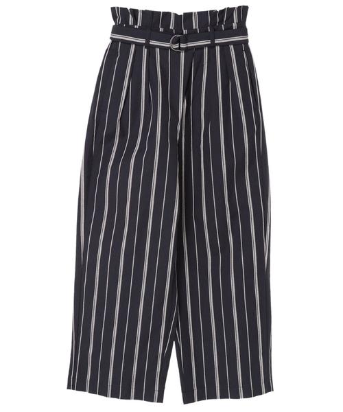 AMERICAN HOLIC（アメリカンホリック）の「ウエストフリルベルト付ワイドパンツ（その他パンツ・レディース・ストライプ/チェック/ブラウン系その他4・M/L）」の4枚目の写真