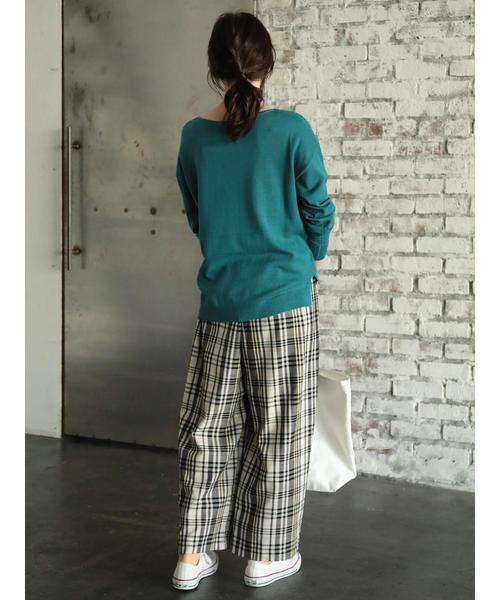 AMERICAN HOLIC（アメリカンホリック）の「ウエストフリルベルト付ワイドパンツ（その他パンツ・レディース・ストライプ/チェック/ブラウン系その他4・M/L）」の10枚目の写真