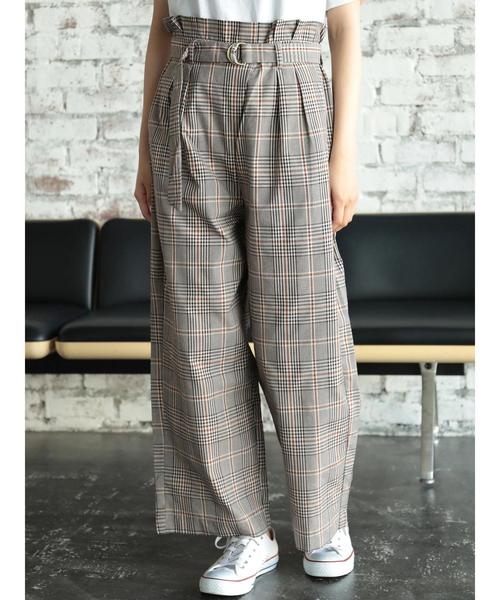 AMERICAN HOLIC（アメリカンホリック）の「ウエストフリルベルト付ワイドパンツ（その他パンツ・レディース・ストライプ/チェック/ブラウン系その他4・M/L）」の11枚目の写真