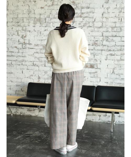 AMERICAN HOLIC（アメリカンホリック）の「ウエストフリルベルト付ワイドパンツ（その他パンツ・レディース・ストライプ/チェック/ブラウン系その他4・M/L）」の15枚目の写真