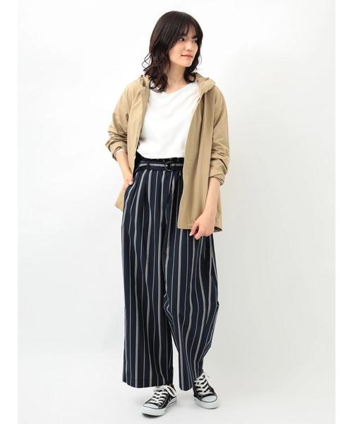 AMERICAN HOLIC（アメリカンホリック）の「ウエストフリルベルト付ワイドパンツ（その他パンツ・レディース・ストライプ/チェック/ブラウン系その他4・M/L）」の16枚目の写真