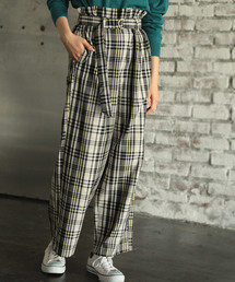 AMERICAN HOLIC | ウエストフリルベルト付ワイドパンツ(その他パンツ)