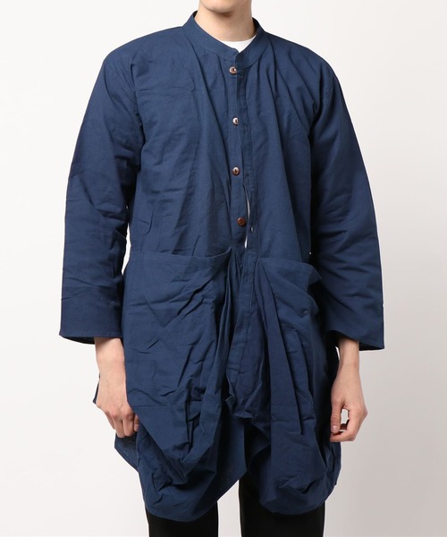 チャイハネ(チャイハネ)の「【チャイハネ】yul プレーン変形MEN'Sバンドカラーシャツ(シャツ/ブラウス・メンズ・ブラック/ベージュ/カーキ/ブルー/マスタード/ネイビー・FREE)」の1枚目の写真