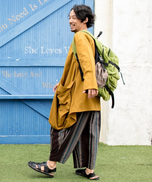 チャイハネ(チャイハネ)の「【チャイハネ】yul プレーン変形MEN'Sバンドカラーシャツ(シャツ/ブラウス・メンズ・ブラック/ベージュ/カーキ/ブルー/マスタード/ネイビー・FREE)」の16枚目の写真