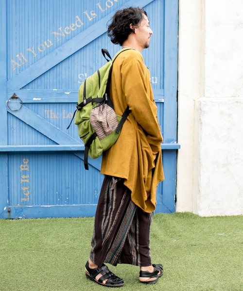 チャイハネ(チャイハネ)の「【チャイハネ】yul プレーン変形MEN'Sバンドカラーシャツ(シャツ/ブラウス・メンズ・ブラック/ベージュ/カーキ/ブルー/マスタード/ネイビー・FREE)」の8枚目の写真